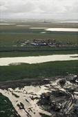 Damaged tundra & debris in Gazprom's Bovanenkovo gas field. Yamal. Western Siberia. Russia.
