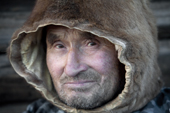 Ilya Roktimov, an elderly Khanty reindeer herder, from the village of Ovgort. Yamal, Western Siberia, Russia